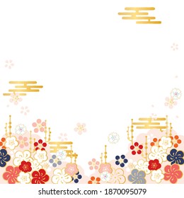 Ilustración vectorial del fondo de la flor de ciruela