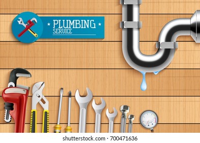 Vector illustration of Plumbing Service