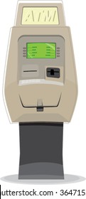 a vector illustration of a plump ATM