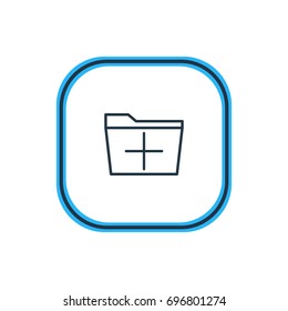 Vector Illustration Of Plus Outline. Beautiful Office Element Also Can Be Used As Add Element.