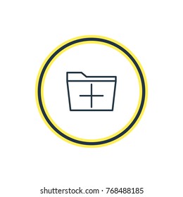 Vector Illustration Of Plus Outline. Beautiful Workplace Element Also Can Be Used As Add Element.