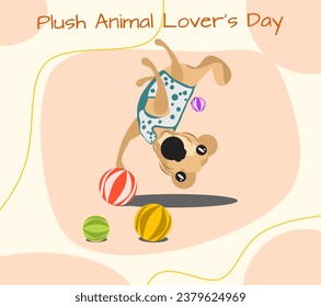 vector illustration of Plush Animal Lover's Day