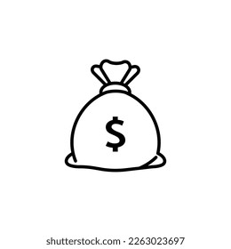 Vector Illustration of a pocket containing dollars. Savings or investment sign icon.