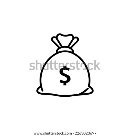 Vector Illustration of a pocket containing dollars. Savings or investment sign icon.
