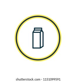Vector illustration of pocket milk icon line. Beautiful java element also can be used as paper box icon element.