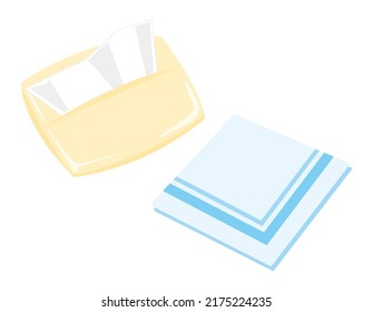  Ilustración vectorial de tejido de bolsillo y pañuelo.