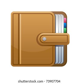 Vector illustration of pocketbook icon