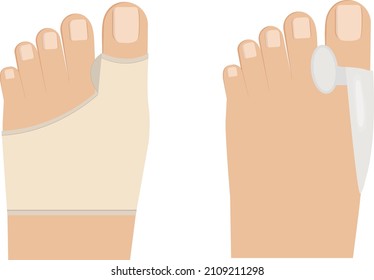 Vector illustration of podiatry or podology for book or poster.