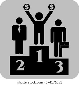 Vector Illustration of Podium Icon in black