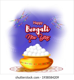 vector illustration of Pohela Boishakh means Bengali New Year ,also known a Subho Nabo Barso.