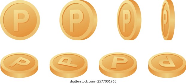 Vector illustration of a point coin