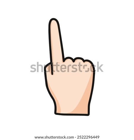 vector illustration of point finger, good for showing something. point cursor, index finger