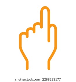 Ilustración vectorial de la caricatura emoji del índice de retroceso hacia arriba