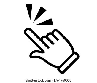 Vector illustration of pointing point with index finger