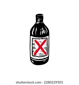  vector illustration of poison bottle concept