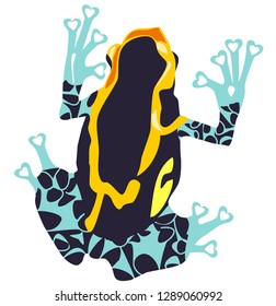 vector illustration of a poison dart frog silhouette.