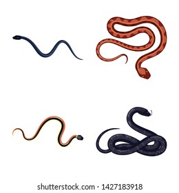 Vector illustration of poison and evil logo. Set of poison and bite stock vector illustration.