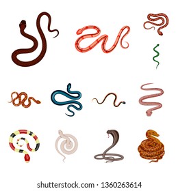 Vector illustration of poison and evil symbol. Collection of poison and bite vector icon for stock.