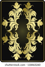 Vector illustration. Poker card back design