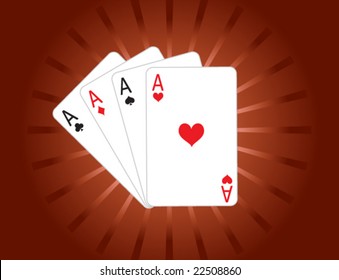 vector illustration of poker cards