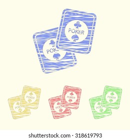 Vector illustration of poker and gambling icon