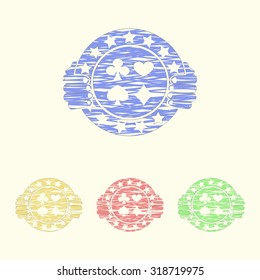 Vector illustration of poker and gambling icon