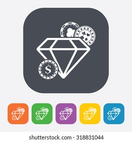Vector illustration of poker and gambling icon