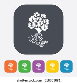 Vector illustration of poker and gambling icon