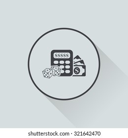 Vector illustration of poker and gambling icon