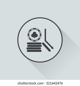 Vector illustration of poker and gambling icon