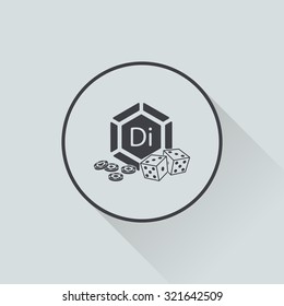 Vector illustration  of poker and gambling icon