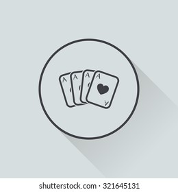 Vector illustration  of poker and gambling icon