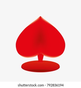 vector illustration poker heart