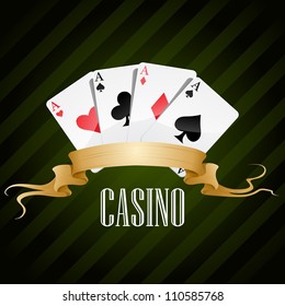 vector illustration poker poster casino