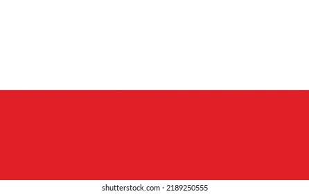 Vektorgrafik der polnischen Flagge.