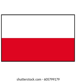 vector illustration of Poland flag