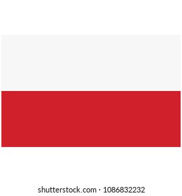 Vector illustration Poland flag icon isolated on white background. Poland flag button
