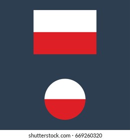 vector illustration of Poland flag sign symbol