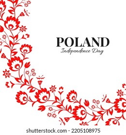 Vector Illustration of  Poland  Independence Day. National pattern
