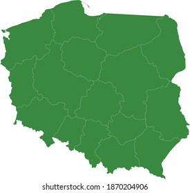 vector illustration of Poland map