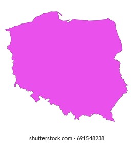 vector illustration of Poland map 