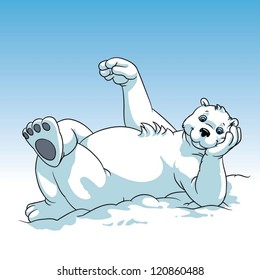 Vector Illustration Of A Polar Bear