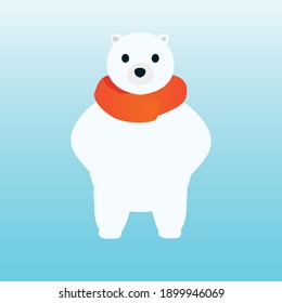 Ilustración vectorial de un oso polar