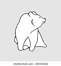 Vector illustration, polar bear
