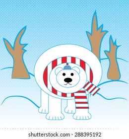 Vector illustration of a polar bear