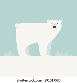 Imagen vectorial de un oso polar. 