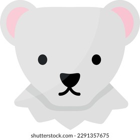 Vector illustration of a polar bear. Animals from cold areas.