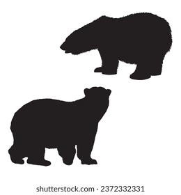 Vector Illustration of Polar Bear Silhouette