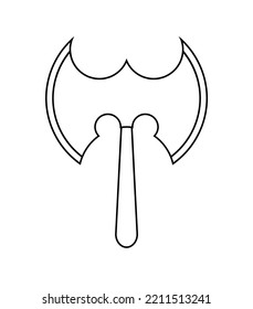 vector illustration of poleaxe icon on a white background