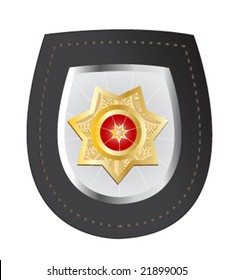 vector illustration of police badge